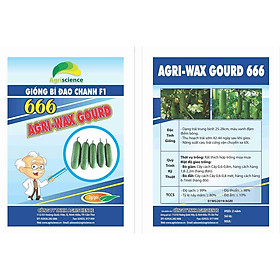 Hạt Giống bí đao chanh lai F1 - Agri Wax Gourd 666 ( 1 gói 2gram trên 100 hạt )