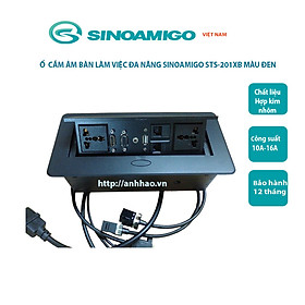 Ổ điện âm bàn văn phòng Sinoamigo STS-201XB nhập khẩu chính hãng