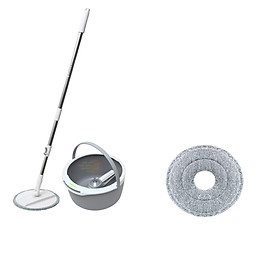 Mua Combo bộ lau nhà 360 độ cải tiến mới nhỏ gọn cao cấp thông minh Scotch-Brite 3M BLN-360CT và bông lau thay thế cái tiến