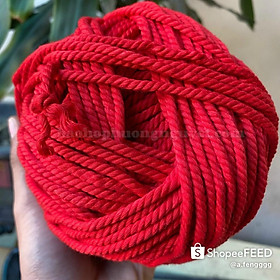Mua Dây thừng se macrame màu đỏ tươi cotton