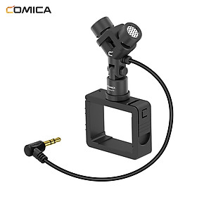 COMICA Cardioid Condenser Microphone XY Stereo Motion Compatible with DJI OSMO Pocket