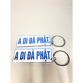 Combo 2 chiếc Móc chìa khoá chữ A DI ĐÀ PHẬT, cầu bình an  - TL269