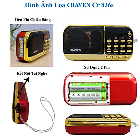 ĐÀI Nghe Pháp, Niệm Phật,Tụng Kinh Phật, Đài FM Craven CR 836S+thẻ nhớ nhạc phật 8G-Hàng Chính Hãng