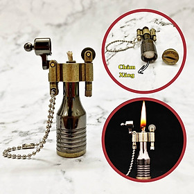 Mua Hộp quẹt bật lửa - móc khóa Dolphin xăng đá cổ hình cái chai (kim loại) - (xài xăng