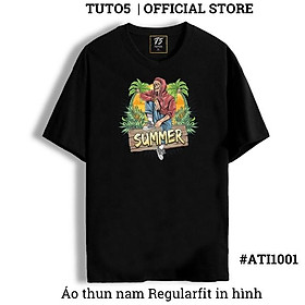 Áo thun nam tay lỡ TUTO5 phông ngắn tay SUMMER ALONE BOY Regular fit form rộng cotton 2 chiều cao cấp phong cách trẻ trung ATI01