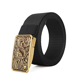Multi-function Men Belt High Quality Nylon Women's Training Belt Metal Automatic Buckle Dragon Pattern Belts