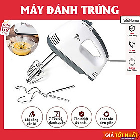 Mua Máy Đánh Trứng Cầm Tay 7 Tốc Độ Công Suất 180W - Máy Đánh Trứng Mini Đa Năng - Động Cơ Lõi Đồng Mạnh Mẽ - Hàng nhập khẩu