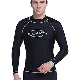 Men's Long Sleeve Swimsuit Top Rashguard UPF50+ UV Snorkeling Surf Clothing