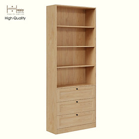 Mua HAPPY FURNITURE   MATTA - Kệ sách 6 tầng 3 ngăn kéo   KSA_068   80cm x 28cm x 200cm DxRxC