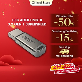 USB Acer UM310 32GB | 64GB | 128GB | 256GB | 512GB tốc độ đọc lên đến 115 MB/s USB 3.2 Gen 1 - Hàng chính hãng bảo hành 5 năm 