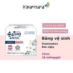Băng vệ sinh KLEANNARA soonsoohan size S- 18pcs(23cm)