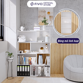 Mua Kệ Sách Gỗ Để Sàn FIVO FB71  Với Tính Năng 2IN1 Đóng Mở Tùy Thích  Nhiều Ngăn Chứa Đồ Rộng Rãi - 4 Tầng