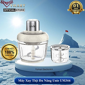 Máy Xay Thịt Đa Năng Unie UM366, 400W, 2 Cối Thủy Tinh, Chế Độ Tự Ngắt An Toàn, Hàng Chính Hãng