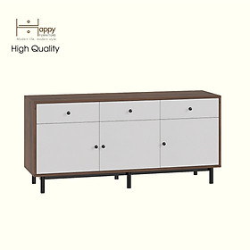 HAPPY FURNITURE , Kệ TV 3 cánh mở 3 ngăn kéo - LIVIK, KTV_083 , 140cm x 40cm x 65cm DxRxC