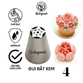 Mua Đui bắt kem 3D của Nga 5 cánh tròn răng cưa dùng trang trí bánh sinh nhật hàng đúc liền khối cao cấp  không gỉ (Đui 3D 04)