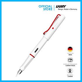 Bút máy LAMY safari white with red clip LE2021 I love Vietnam - Ngòi F