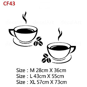 Decal trang trí tiệm cà phê - CF43, CF43