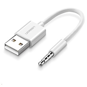 Mua Cáp chuyển đổi USB 2.0 sang đầu 3.5mm dương cho máy iPOD 10CM màu Trắng UGREEN USB50146US260 hàng chính hãng