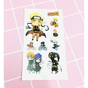 Set 5 Bảng hình xăm NARUTO Sticker Tattoo