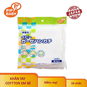 Khăn Cotton Lau Mặt Pip Baby 10 Cái