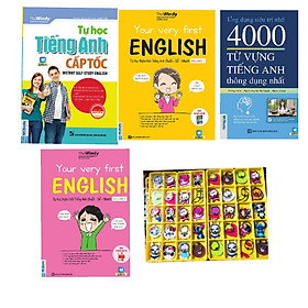 Combo 4 cuốn: Tự học tiếng anh cấp tốc + Tự học nghe nói tiếng anh chuẩn - dễ - nhanh Volume 1+ Tự học tiếng anh chuẩn - dễ - nhanh Volume 2 + 4000 từ vựng thông dụng (tặng 1 giá đỡ iring cute)