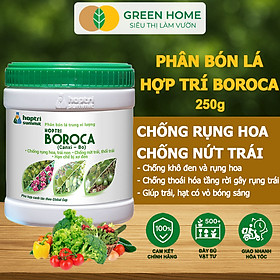 Phân bón lá Hợp Trí Boroca GreenHome, Hũ 250gr, Giúp Chống Rụng Hoa, Trái Non Tăng Đậu Trái Hiệu Quả