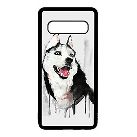 Ốp lưng điện thoại dành cho Samsung S10  Husky Dog