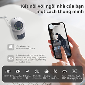 Mua Camera Wifi IPC360 Bullet 2 ống kính  ống kính trên xoay ngang 360 độ  thu phóng 10 lần (hàng chính hãng)