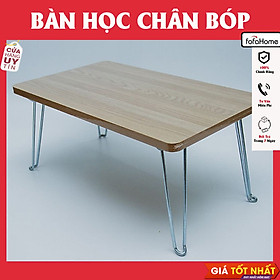 Mua Bàn Học Làm Việc Xếp Gấp Gọn Vân Gỗ Cao Cấp 40x60x28cm (RxDxC) Đa Năng Mặt Gỗ MDF Chân Sắt Bóp Ngồi Bệt Sinh Viên Học Sinh