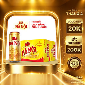 Combo 2 Thùng Bia Hà Nội - Thùng 24 lon 330ml - Phiên bản lon cao
