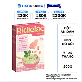 Bột ăn dặm Heo bó xôi Ridielac HG 200g