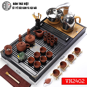 Mua Bàn Trà Điện Gỗ Sồi Đen Tự Động Đun Nước Pha Trà Tại Bàn Có Vòi Xoay Hút Nước Tự Động Đầy Đủ Ấm Chén - Bếp Điện - Trà Cụ Và Linh Vật Decor Phòng Khách  Làm Quà Biếu Tặng Tân Gia  Quà Lễ Tết