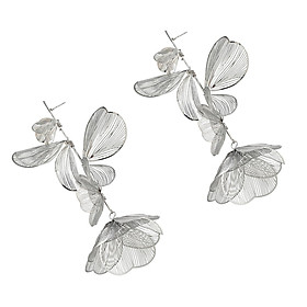 Flower Dangle Earrings Romantic Long Jewelry Gift for Women Dating Nightclub