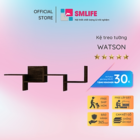 Kệ gỗ treo tường trang trí hiện đại SMLIFE Watson  | Gỗ MDF dày 17mm chống ẩm | D120xR20xC35cm - Màu