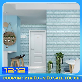 Bộ 10 Miếng Xốp Dán Tường Giả Gạch 3D (70 x 77cm)