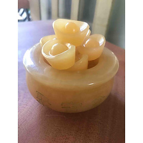 Mua 10 THỎI VÀNG TRÊN THỐ ĐỂ BÀN LÀM VIỆC LỘC VÀO ĐÁ ĐẸP QUÁ RẺ size 10cm