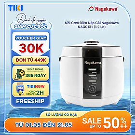 Nồi Cơm Điện Nắp Gài Nagakawa NAG0131 (1.2 Lít) - Hàng Chính Hãng