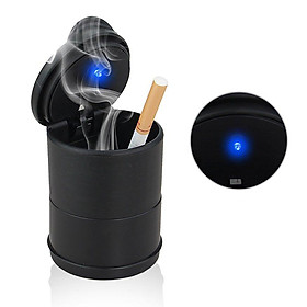 Mua Gạt tàn thuốc đa năng xe hơi có đèn LED xanh tắt mở tự động có thể làm thùng đựng rác mini xe hơi