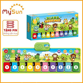 Thảm đàn âm nhạc cho bé chơi nhảy 8 nhạc cụ: đàn Piano, Guitar, Violin, kèn Saxophone, sáo Flute, Accordi