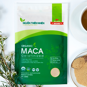 BỘT MACA GELATINIZED HỮU CƠ PERU Nguồn Thiên Nhiên 200g