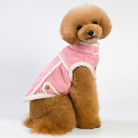 Autumn Winter Warm Pet Dog Clothes Plush Collar Coat Pet Vest Clothing