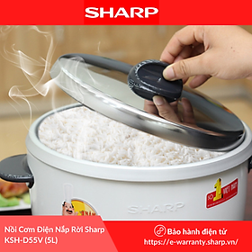Mua Nồi Cơm Điện Nắp Rời Sharp KSH-D55V (5L) - Trắng - Hàng chính hãng