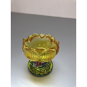 Mua ĐẾ ĐỰNG NẾN THUỶ TINH HOA SEN TRẮNG CHÂN ĐẾ MÀU NGŨ SẮC ( CÓ NHIỀU MÀU ) HAN61778