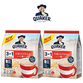 Combo 2 Thức Uống Yến Mạch Quaker 3in1 Vị Truyền Thống 420g