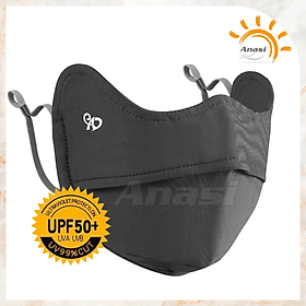 Khẩu trang chống tia UV Anasi LBD73  Lụa băng DÀY cao cấp  UPF50 - Hồng