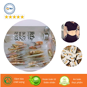 Hộp 30 gói trà detox hoa quả sấy khô 3 vị robimart giảm cân, thanh lọc cơ thể - tặng kèm bình thủy tinh 500ml