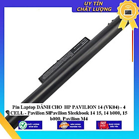 Pin Laptop dùng cho HP PAVILION 14 (VK04) Pavilion SlPavilion Sleekbook 14 15, 14 b000, 15 b000, Pavilion M4 - Hàng Nhập Khẩu  MIBAT629