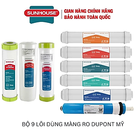 Mua Bộ lõi lọc nước Sunhouse từ 01-09 gồm: Lõi lọc nước 123  Lõi lọc nước RO  05 lõi lọc chức năng 56789  Hàng chính hãng