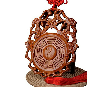 Mua GƯƠNG TIÊN THIÊN BÁT QUÁI CẮT VẬN ĐÀO HOA BẰNG GỖ ĐÀO