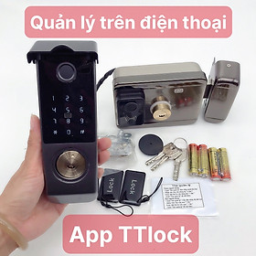 KHÓA THẺ TỪ - VÂN TAY 2 MẶT- DÙNG APP ( QUẢN LÝ NGƯỜI DÙNG TRÊN APP ĐIỆN THOẠI)